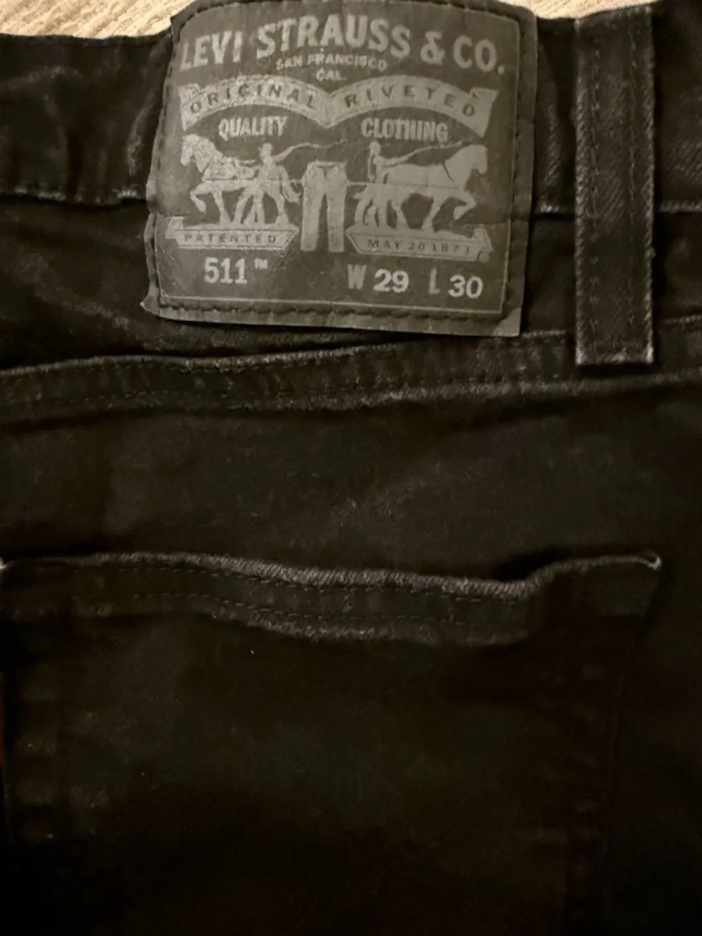 Levi's 511 Men's Jeans Black - Size 29x30 - Excellent Pre-Owned